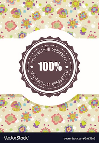Satisfaction guaranteed sign vector image