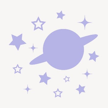 Saturn, galaxy clipart, purple stars | Free Vector - rawpixel