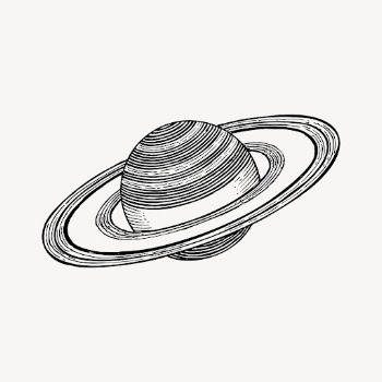 Saturn planet, galaxy clipart, vintage | Free Vector - rawpixel
