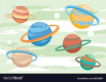 Saturn planet vector image