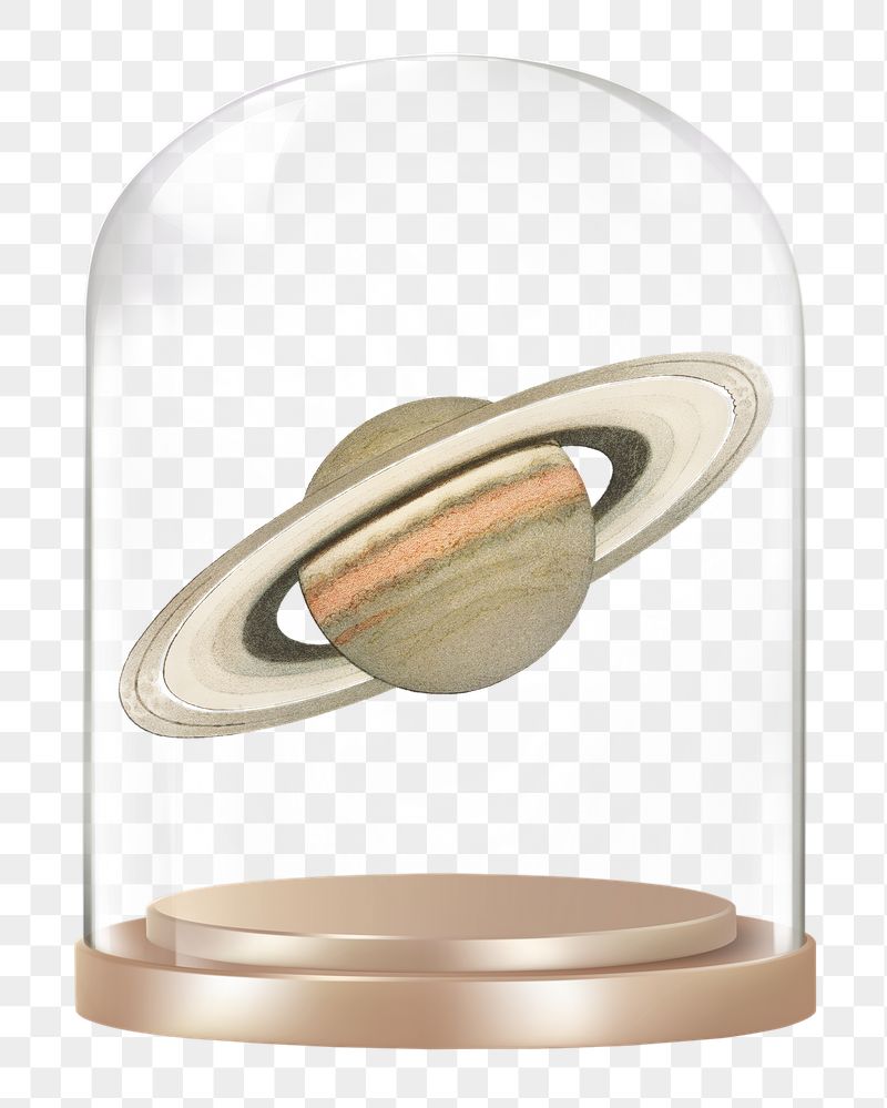 Saturn png glass dome sticker, | Free PNG - rawpixel