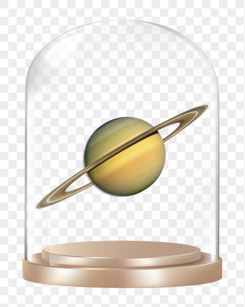 Saturn png glass dome sticker, | Free PNG - rawpixel