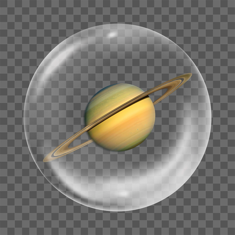 Saturn png sticker, bubble design | Free PNG - rawpixel