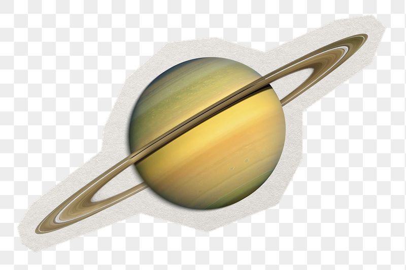 Saturn png sticker, paper border | Free PNG - rawpixel