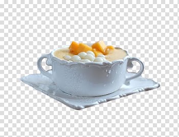 Saucer Bowl Breakfast, The white bowl filled with sweet domand lace transparent background PNG clipart