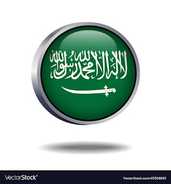 saudi arabia flag button