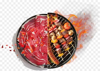 Sausage Barbecue Korean cuisine Grilling - Fiery fiery charcoal barbecue 