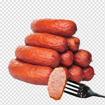 Sausage Bratwurst Ham Knackwurst Sujuk, Delicious ham transparent background PNG clipart