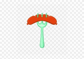 Sausage Clipart Sausage - Fork In Food Cartoon