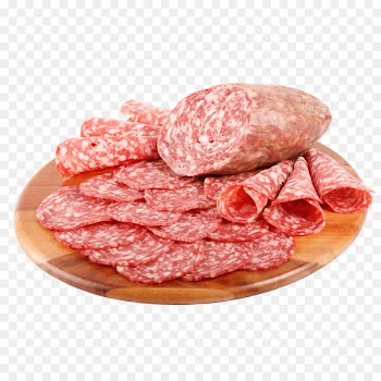 Sausage Genoa salami Ham Pizza - A cut ham slice 
