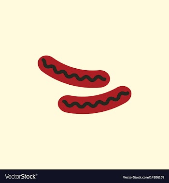 Sausage grilled icon vector image