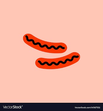 Sausage grilled icon vector image