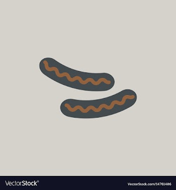 Sausage grilled icon vector image
