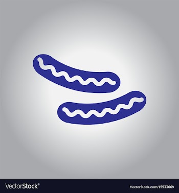 Sausage grilled icon vector image