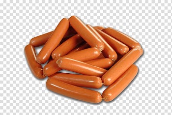 Sausage Ham Frankfurter Würstchen Knackwurst Bockwurst, A bunch of ham transparent background PNG clipart
