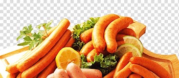 Sausage Hot dog Barbecue Ham Food, sausage transparent background PNG clipart