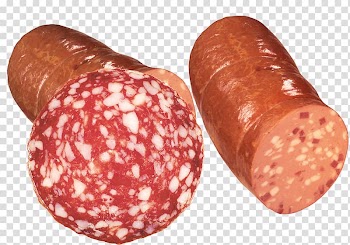 Sausage Hot dog Salami Ham Bacon, Tender and bacon transparent background PNG clipart