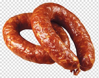 Sausage Krakowska Meat Smoking Food, bonbones transparent background PNG clipart