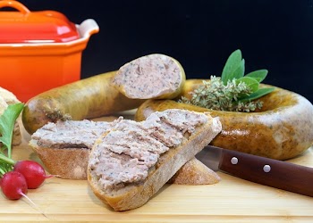 Sausage Near Kitchen Knife
