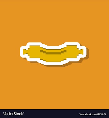 Sausage paper sticker on stylish background vector image