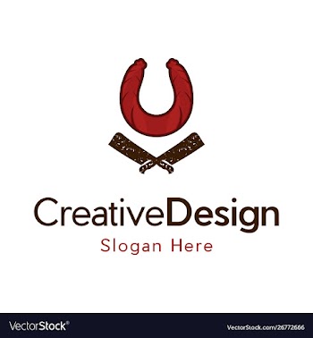 Sausage with knife kitchen creative logo vector image