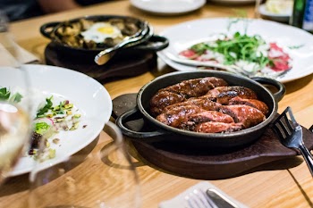 Sausages in a hot pan 