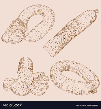 Sausages vector image