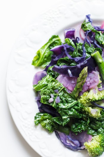 Sauteed spring seasonal vegetables 