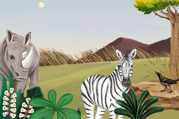 Savanna animals background, drawing design | Free Photo Illustration - rawpixel