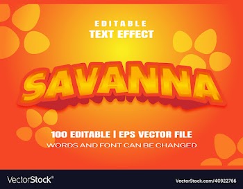 savanna text effect
