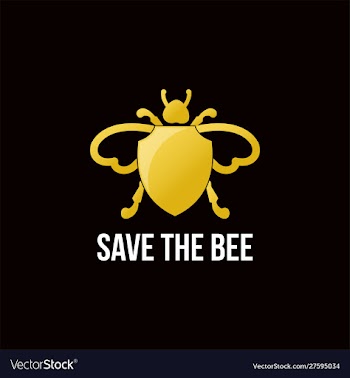 Save bee logo vector image