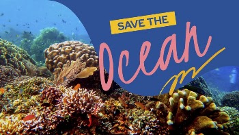 Save ocean ppt presentation template, | Free Vector Template - rawpixel