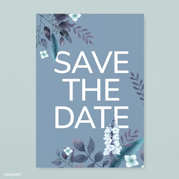Save the date floral card mockup | Free stock psd mockup - 531850