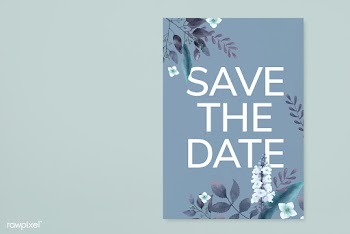 Save the date floral card mockup | Free stock psd mockup - 531852