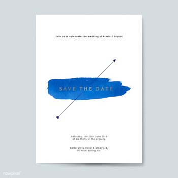 Save the date invitation card vector | Free stock vector - 524390