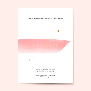 Save the date invitation card vector | Free stock vector - 524396