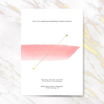 Save the date invitation card vector | Free stock vector - 524445