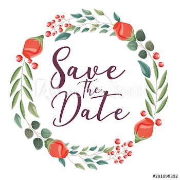 Save the date invitation vector design