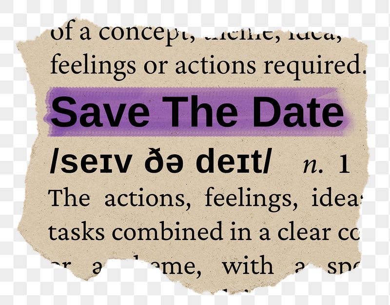 Save the date png word | Free PNG - rawpixel