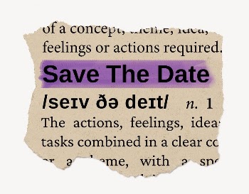 Save the date ripped dictionary, | Free PSD - rawpixel
