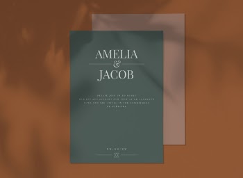 Save the date wedding invitation card mockup Free Psd