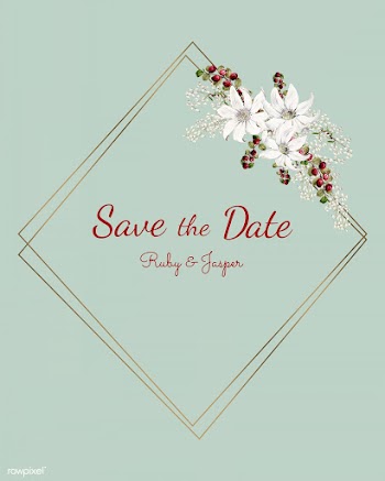 Save the date wedding invitation mockup card | Free stock illustration - 519162