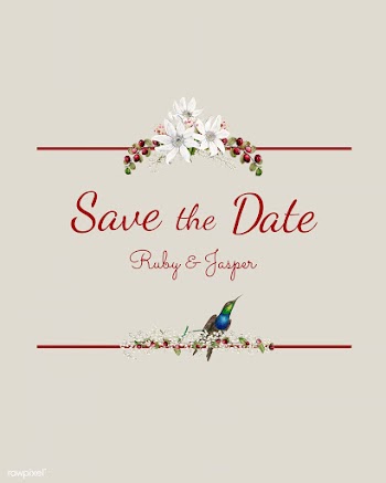 Save the date wedding invitation mockup card | Free stock illustration - 519171