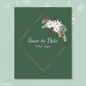 Save the date wedding invitation mockup card | Free stock illustration - 519174