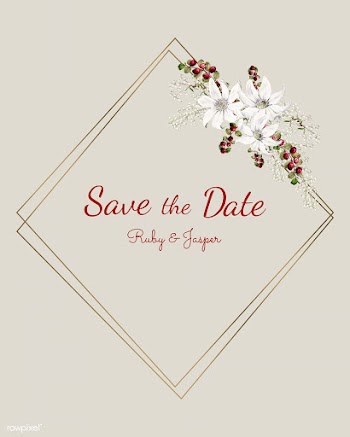 Save the date wedding invitation mockup card | Free stock illustration - 519178