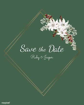 Save the date wedding invitation mockup card | Free stock illustration - 519179