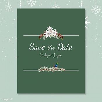 Save the date wedding invitation mockup card | Free stock illustration - 519190