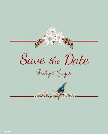 Save the date wedding invitation mockup card | Free stock illustration - 519203