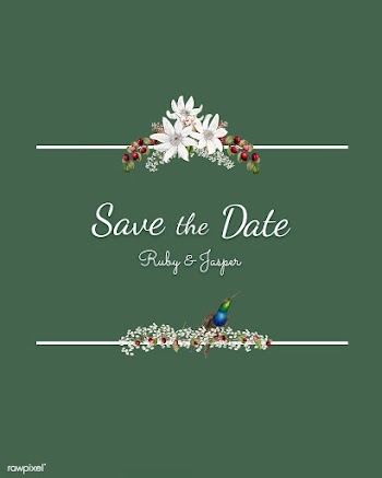 Save the date wedding invitation mockup card | Free stock illustration - 519205