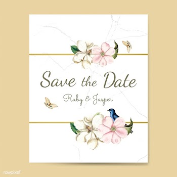 Save the date wedding invitation mockup vecto.. | Free stock vector - 518681